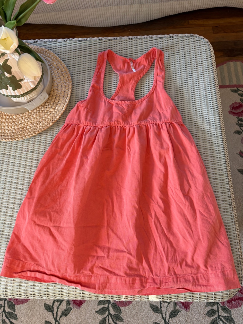 Free People Coral Racerback Sundress - Coral Pink